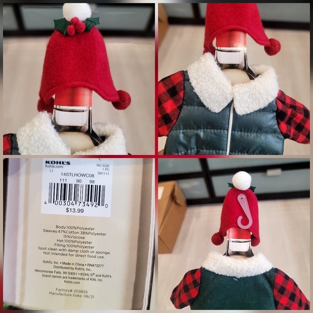PUFFIN X EDDIE BAUER + KOHL'S Can Cooler Puffer Park , wine bottle X mas cover - Picture 5 of 16